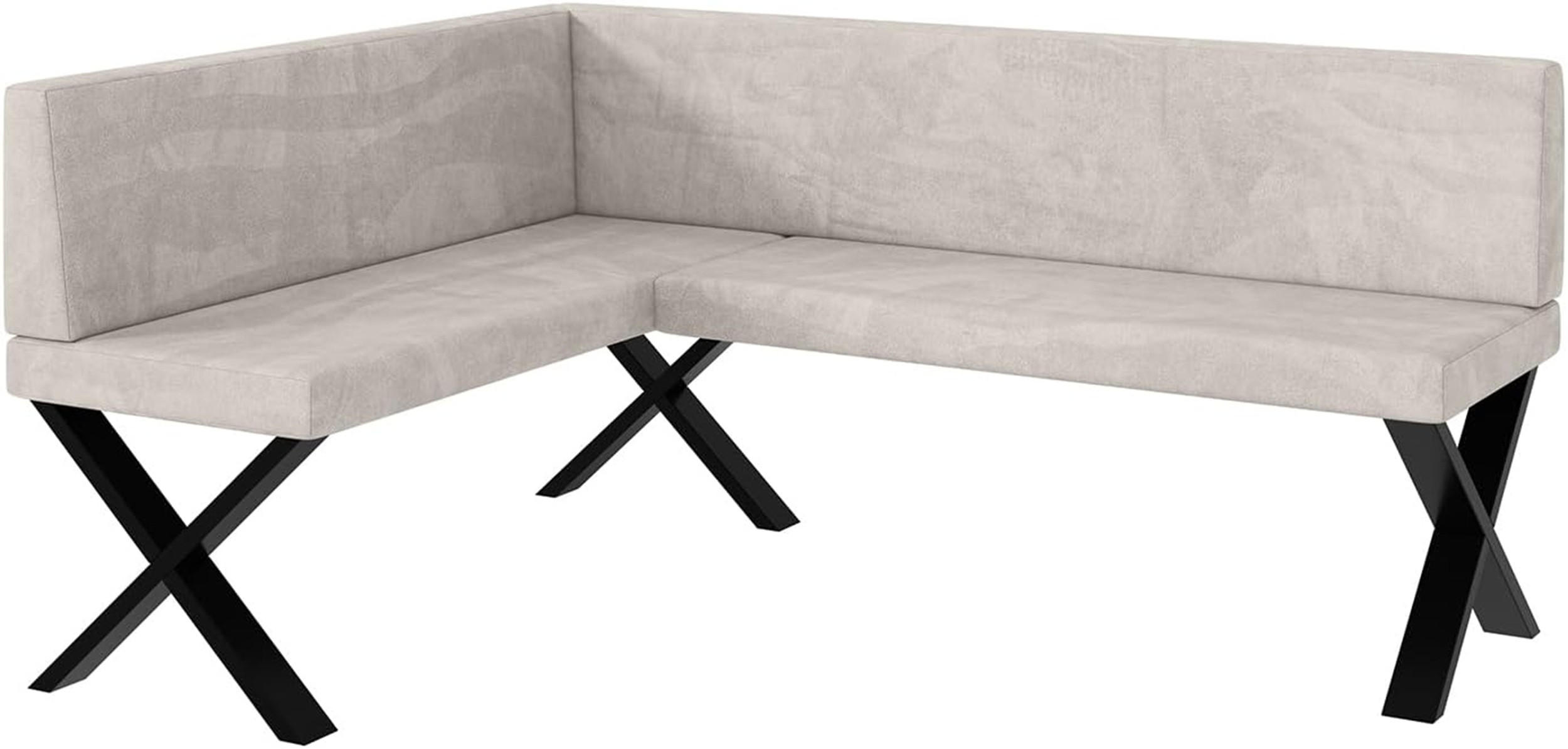 ECKBANK TONI_X - Beige, Textil (128/168cm) - Meblini