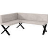 ECKBANK TONI_X - Beige, Textil (128/168cm) - Meblini