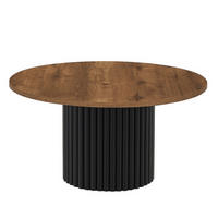 TISCH Dunkel Lefkas Eiche Riko Rund 58 cm - Braun, Holzwerkstoff (58/58/42cm) - Sepro Meble