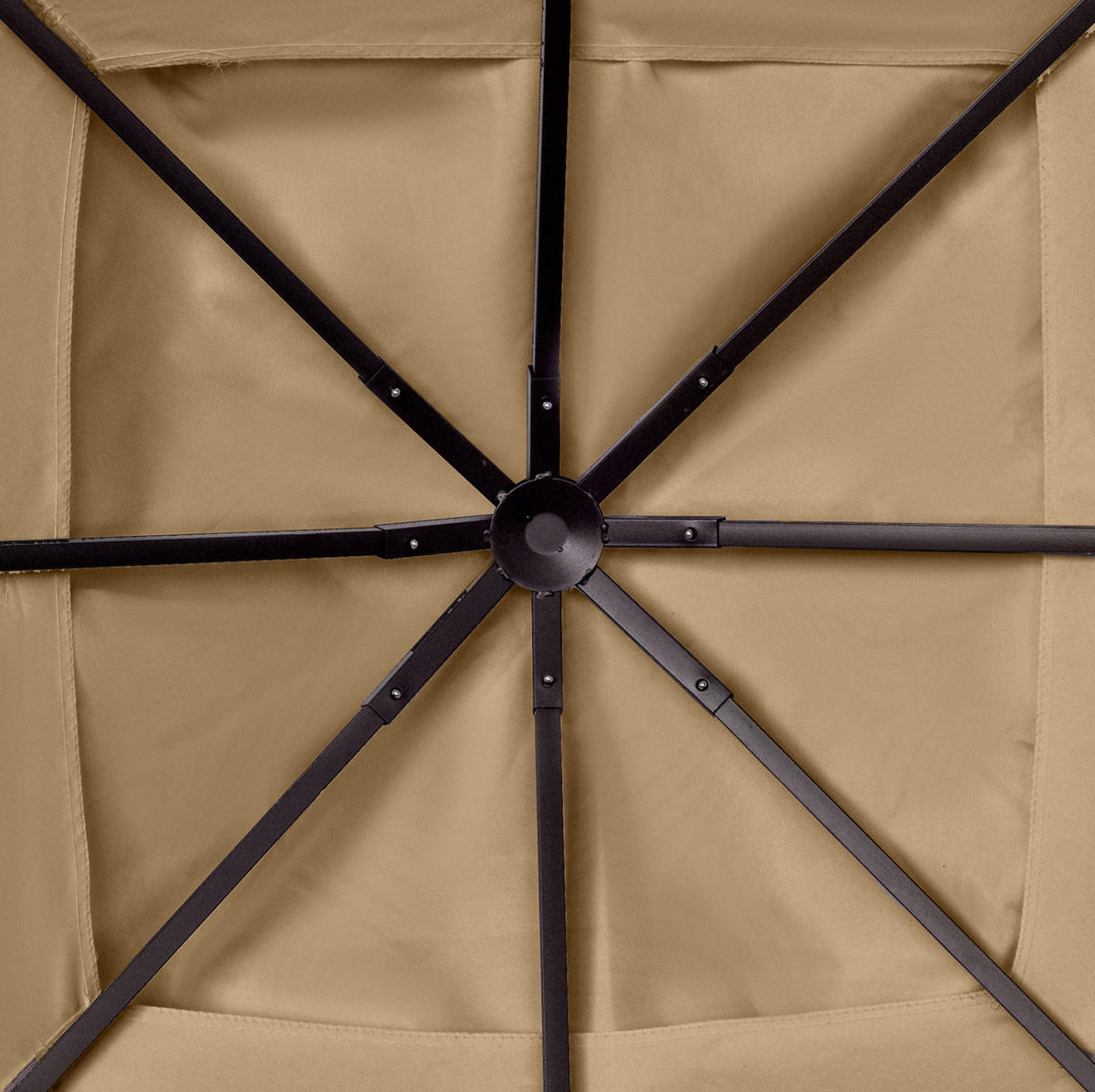 ERSATZDACH für Pavillon 298/295 cm aus Polyester mit PA-Beschichtung und 8 Entwässerungslöchern, Beige - Beige, Textil (295/1/298cm) - Redom