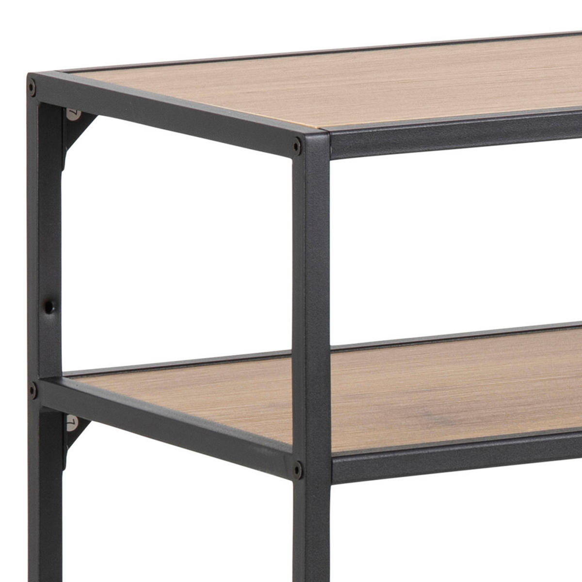 KONSOLENTISCH, Sea, Eiche, Spanplatte foliert, 120 x 35 x 79 cm - Eichefarben/Schwarz, Holzwerkstoff/Metall (35/120/79cm) - ebuy24