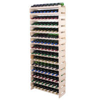 WEINREGAL VINOTECA FLEX PRO HxBxT 205x84x28cm 120 Flaschen auf 15 Ebenen Natur unbehandelt - Naturfarben, Holz (84/205/28cm) - PROREGAL