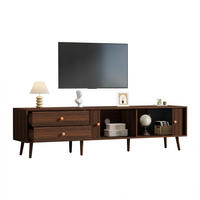 TV-LOWBOARD 180x40x46.5 cm Walnuss 2 Schubladen 2 Türen - Walnussfarben, Holzwerkstoff (40/46.5/180cm) - FLIEKS