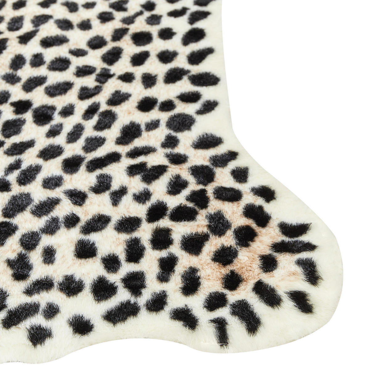 KUHFELL-TEPPICH Ossa 200/150 cm - Beige/Schwarz, Textil (150/200cm) - Beliani