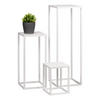 BLUMENHOCKER (3er Set), Metall, weiß - Weiß, Metall (30/30/90cm) - bremermann