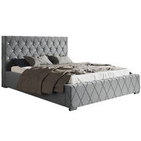 BETT Grau BEN 4 Glamour Stil 180x200 cm - Grau, Textil (180/200cm) - Sepro Meble