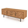 KOMMODE NIEDRIG LEON Wildeiche - Wildeiche, Holz (144/50/45cm) - byoak