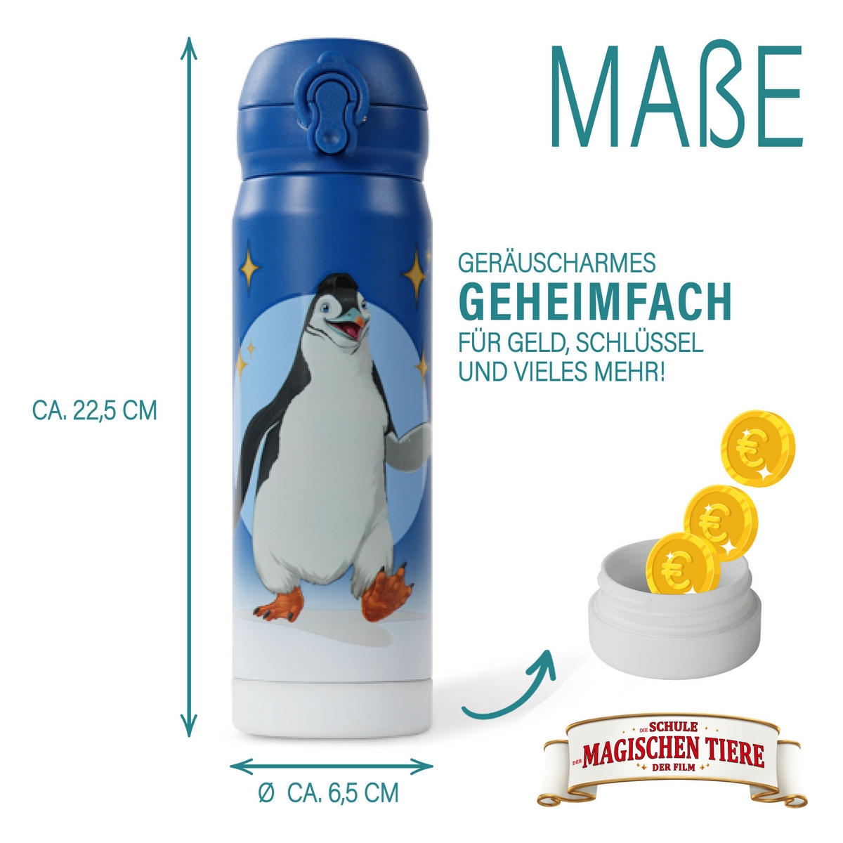TRINKFLASCHE Kinder 380 ml - Blau, Kunststoff (0.38L) - Stoneline
