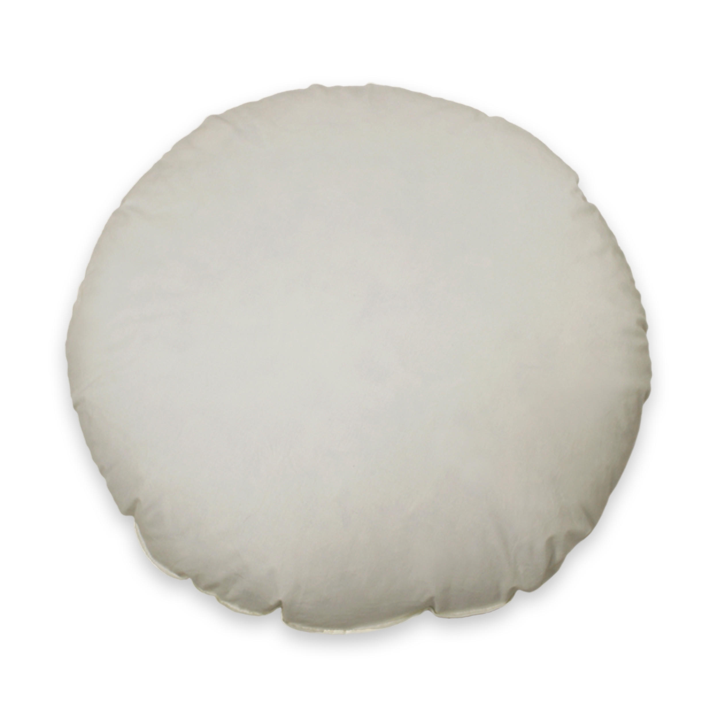 FEDERKISSEN 50 cm rund Baumwolle - Creme, Textil (50/50cm) - TiborTex