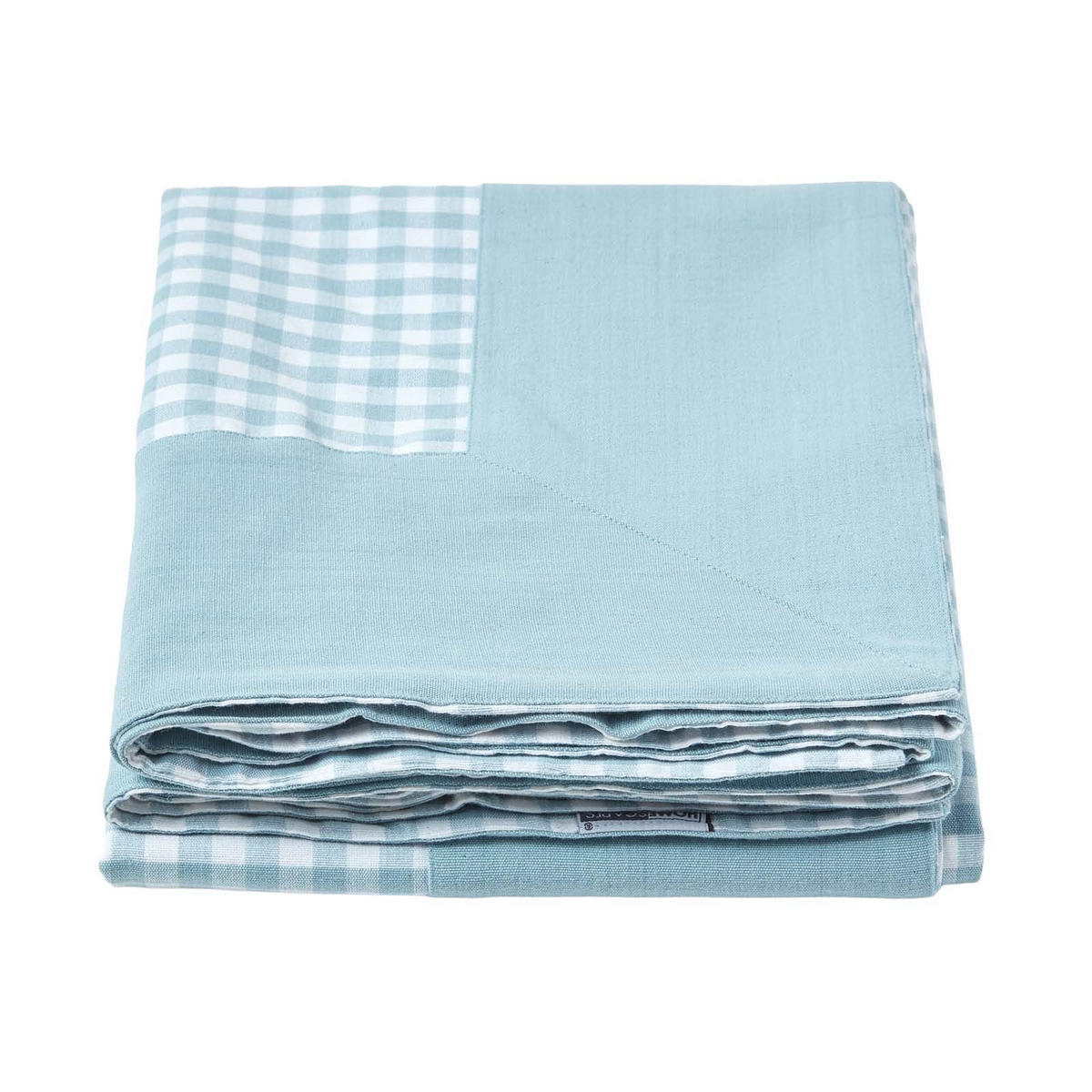 ÜBERWURF 150/200 cm, Vichy Karo 100% Baumwolle - Blau, Textil (150/200cm) - Homescapes