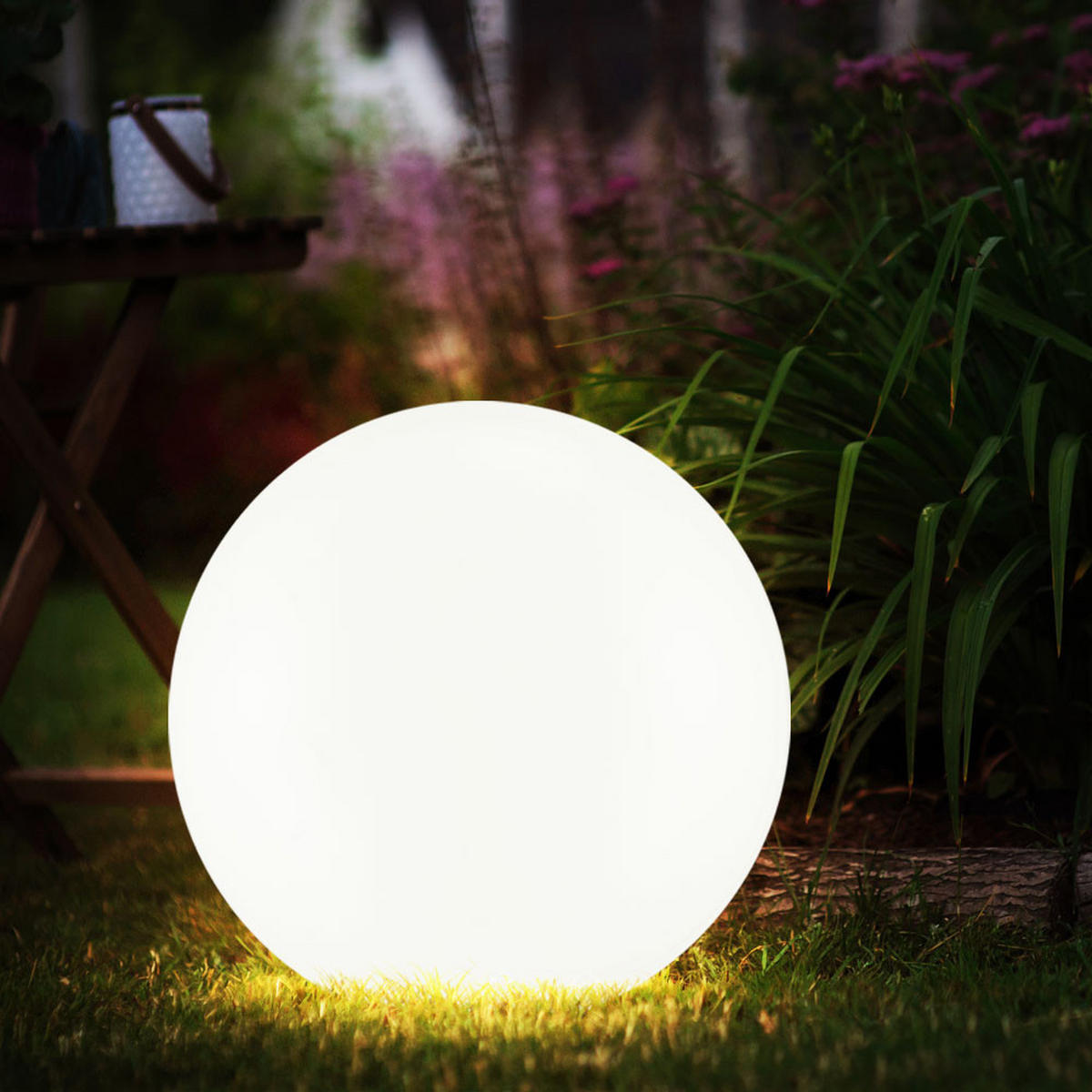 LED AUSSENLEUCHTE Rund Weiß 3er Set - Weiß, Kunststoff (30/30/70cm)