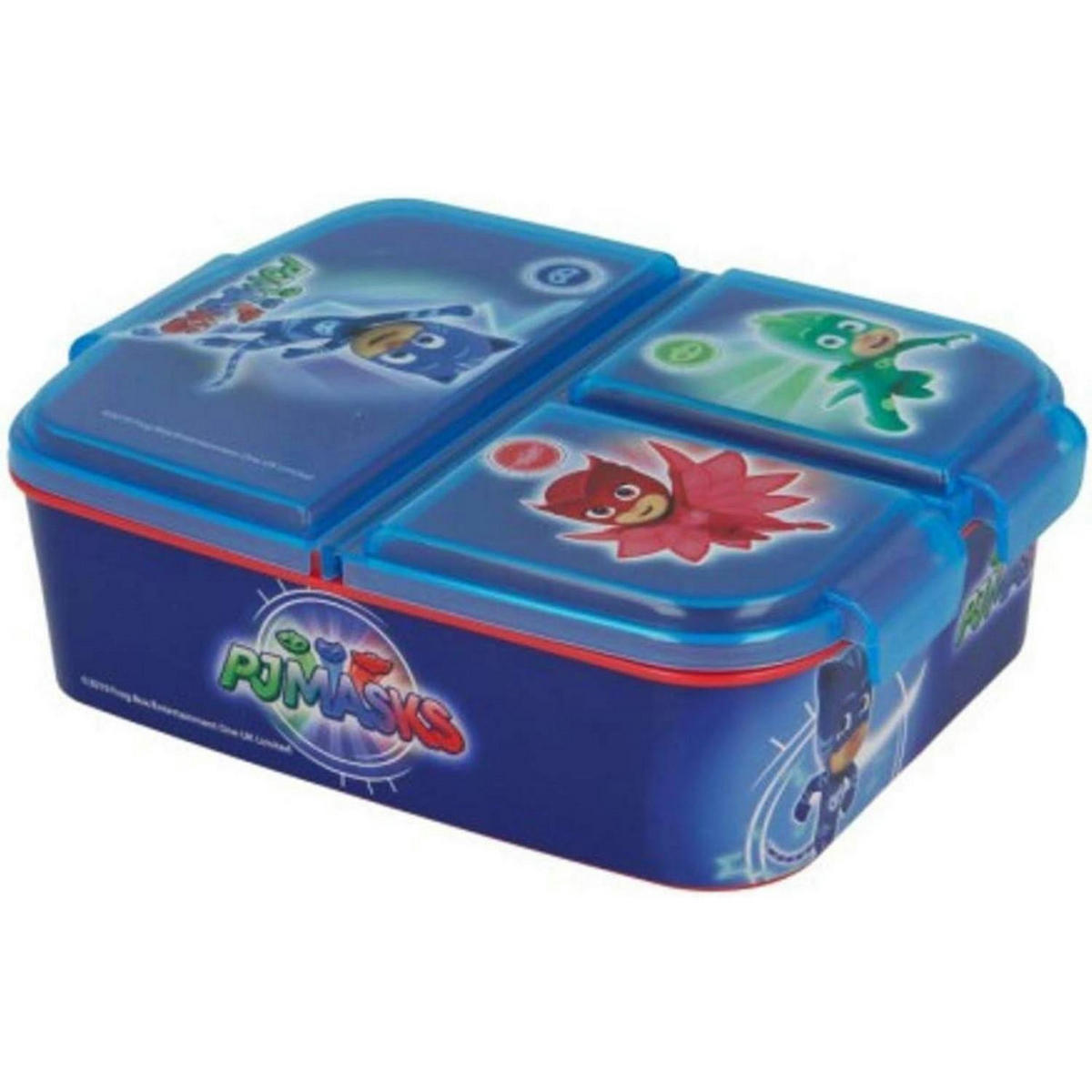 BROTDOSE mit Fächern PJ Masks 18 cm - Multicolor, Kunststoff (5.5/5.5/18cm)