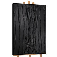 GEMÄLDE Samt Schattenfugenrahmen Schwarz 140x100 cm - Schwarz, Holz (140/100cm) - YS-art gallery