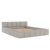 POLSTERBETT Milos mit Stauraum 200/200 cm Grau im Bubble Stoff - Schwarz/Naturfarben, Holz/Holzwerkstoff (200/200cm) - AltaBeds