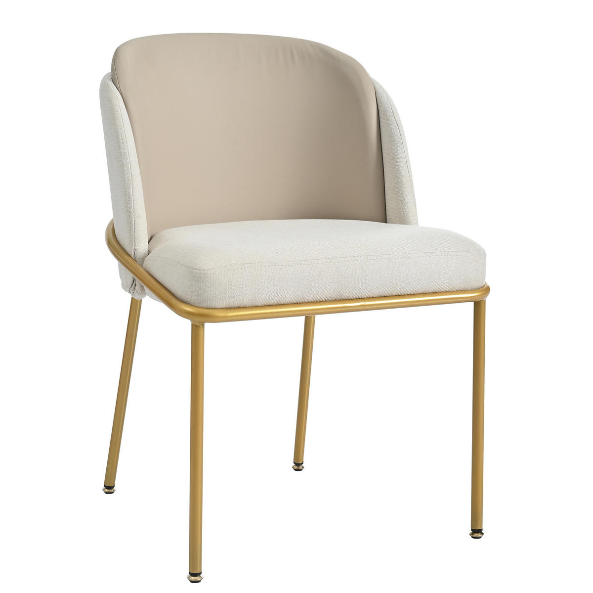 ESSZIMMERSTUHL mit verstellbaren Fußpolstern 44,5 x 50,8 cm Beige - Beige, Metall (55/85/55.1cm) - Meubliv