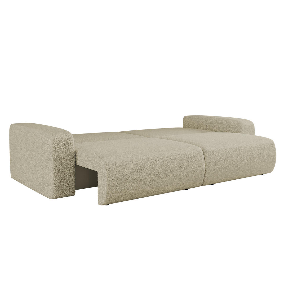 SCHLAFSOFA MILANO und Bettkasten Stoff Quelle Beige - Beige, Holz (246/83/98cm) - Kaiser Möbel