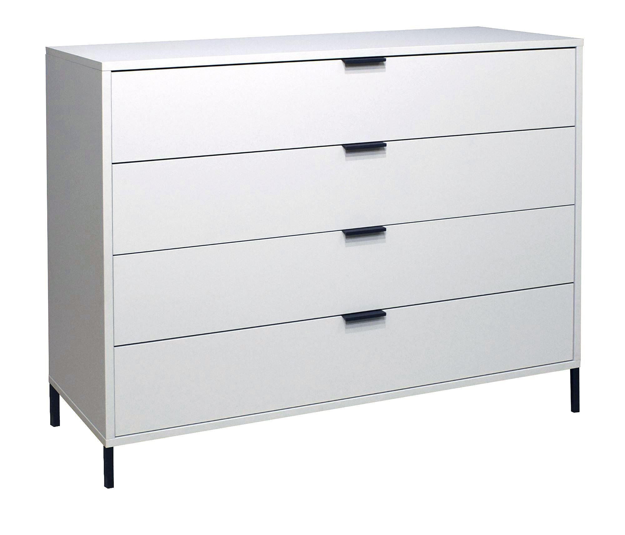 KOMMODE Erna 119x45x102 Kreidegrau matt Lack - Hellgrau, Holzwerkstoff (119/102/45cm) - 58aufmkessel
