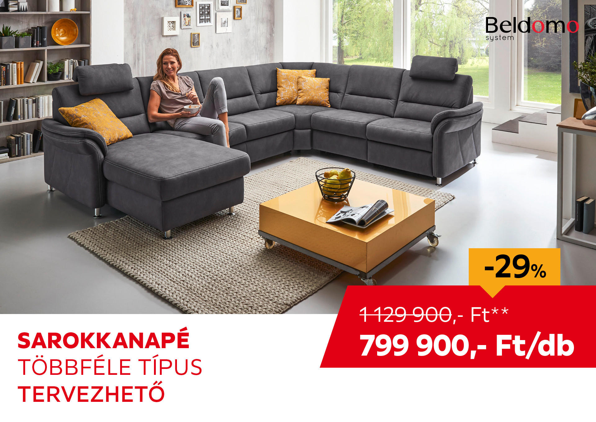 SAROKKANAPÉ Kiemelt termék 1129900 Ft.- helyett 799900 Ft.-