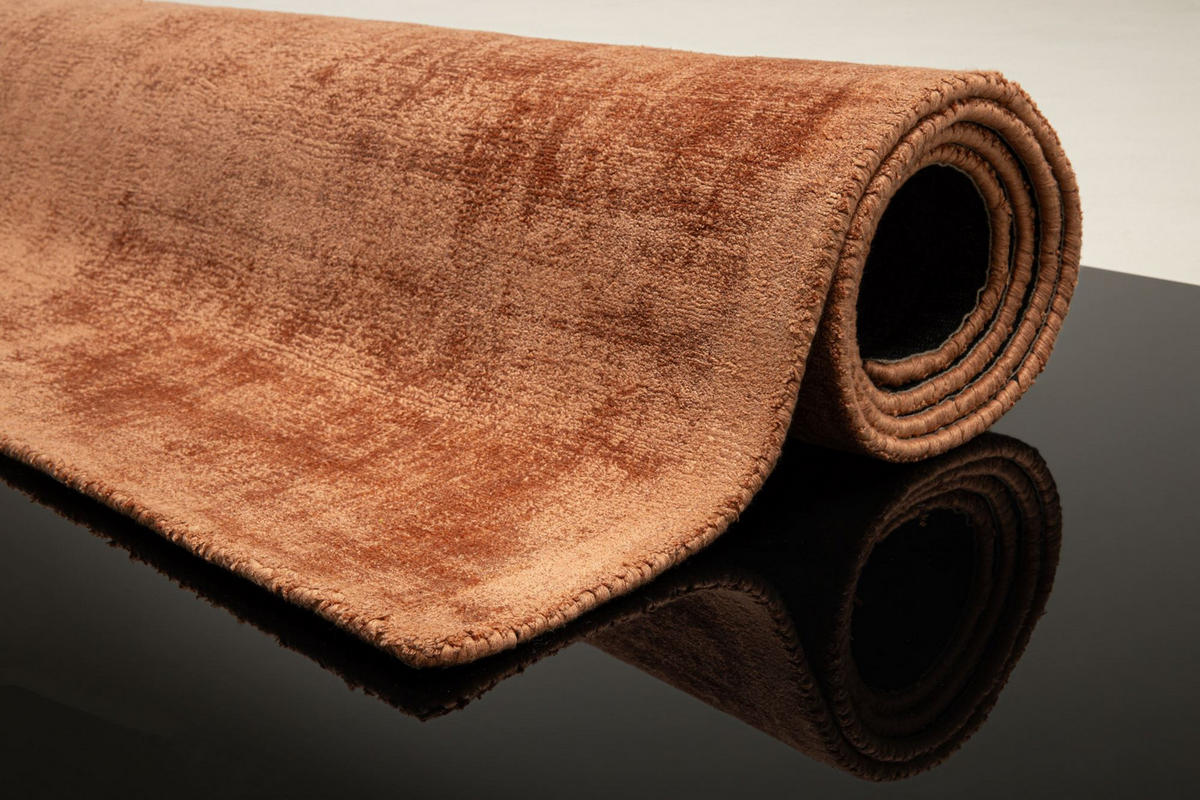 VISKOSETEPPICH Star 240x340 cm - Kupferfarben, Textil (240/340cm) - THEKO