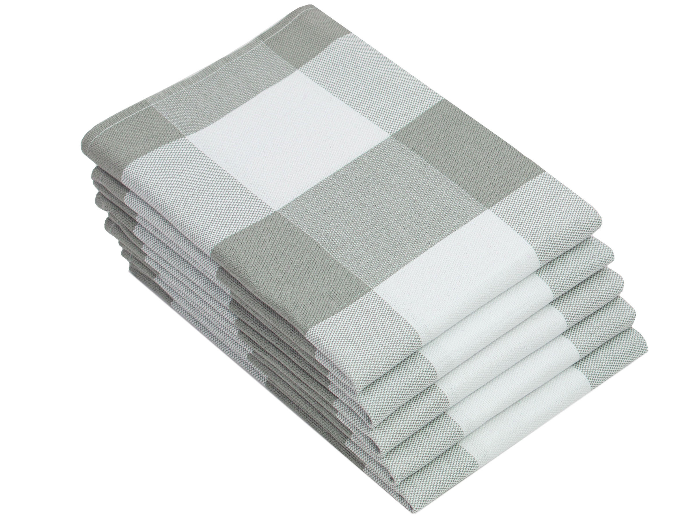 GESCHIRRTÜCHER, 5er-Set, 50x70 cm, 100% Baumwolle, Grau - Grau, Textil (50/70cm) - Zollner