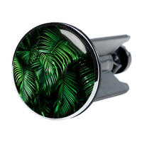 WASCHBECKENSTÖPSEL Palmdream - Grün, Kunststoff/Metall (4/7/7cm) - Sanilo