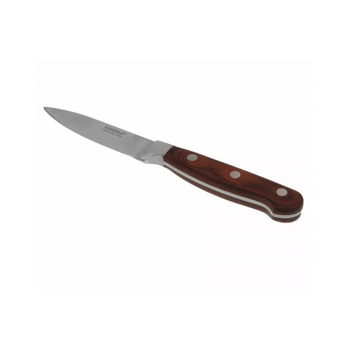 GEMÜSEMESSER Silber 19/2/19 cm KH3436 - Silberfarben, Holz (19cm) - Kinghoff 