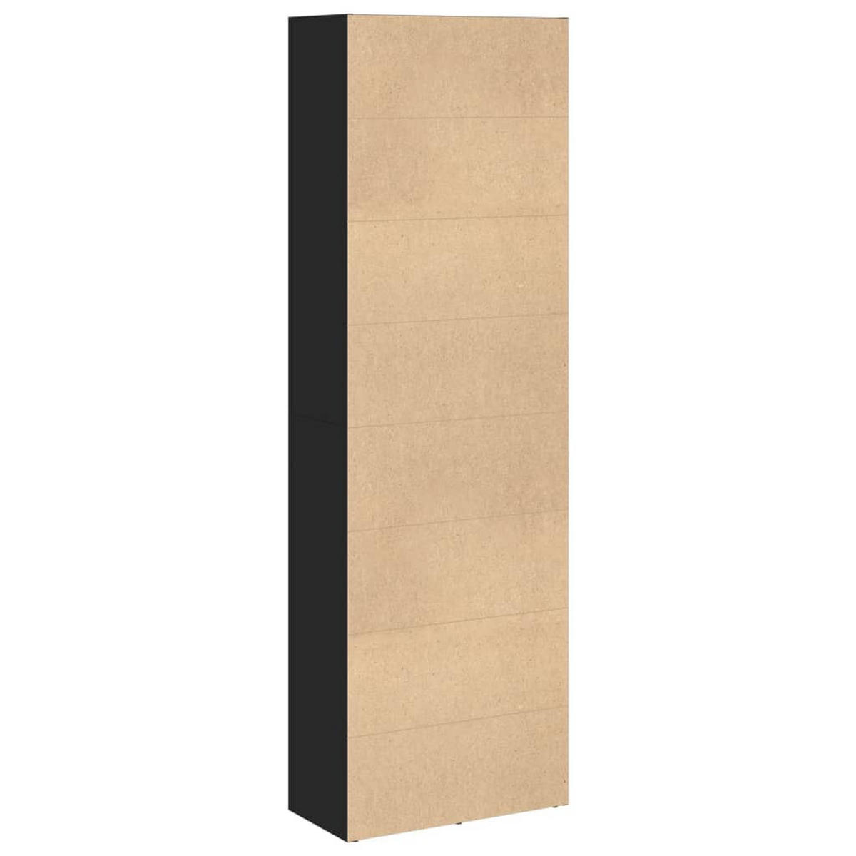 BÜCHERREGAL mit 5 Fächern 60/30/189 cm aus Holzwerkstoff Schwarz - Schwarz, Holz (60/189/30cm) - vidaXL