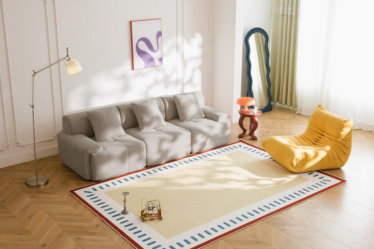 3-SITZER-SOFA Chenille Sandbeige - Sandfarben, Textil (260/73/95cm) - MILYsofa