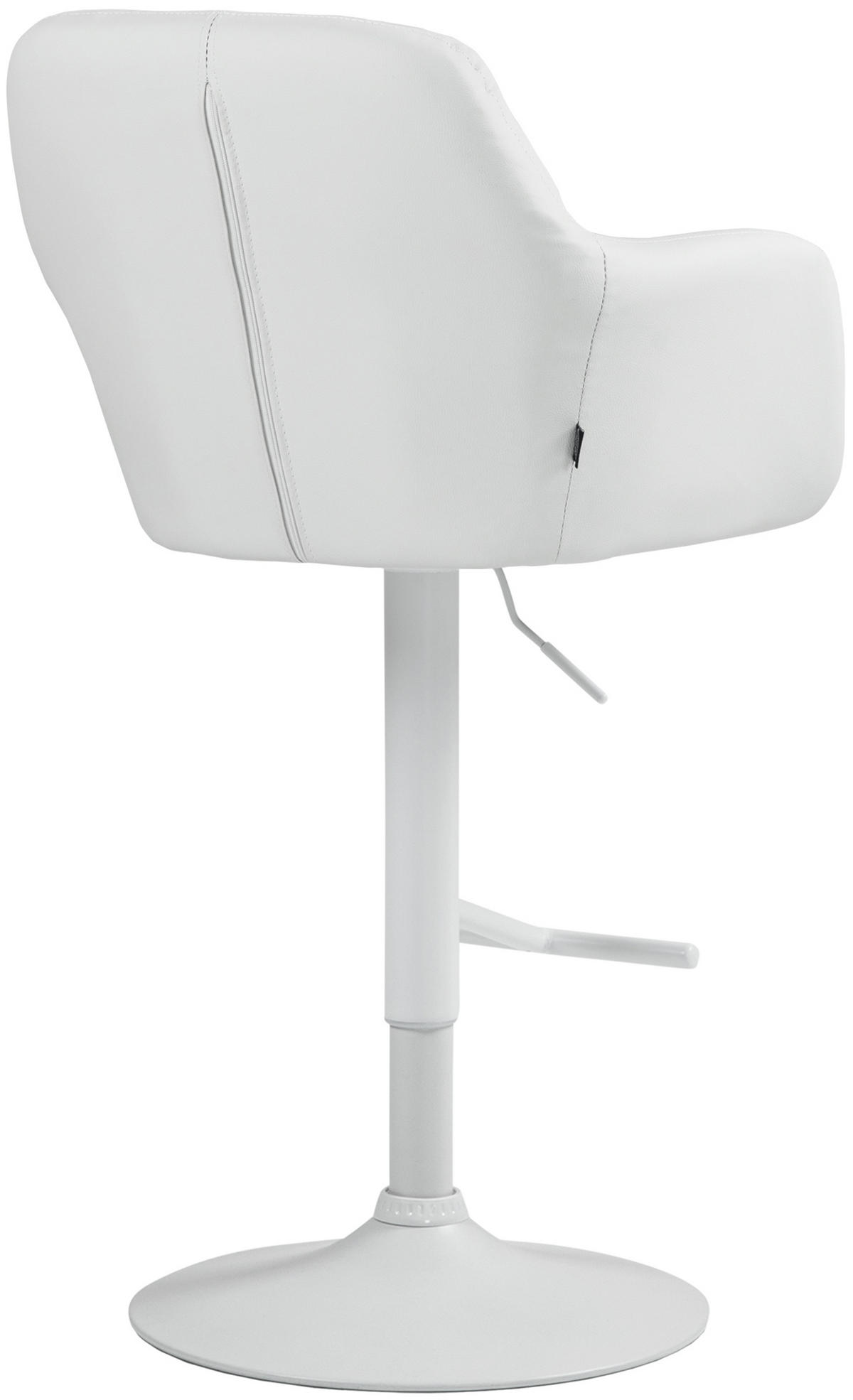BARHOCKER Nardo Kunstleder weiß weiß - Weiß, Kunststoff/Metall (57/118/59cm) - TPFLiving
