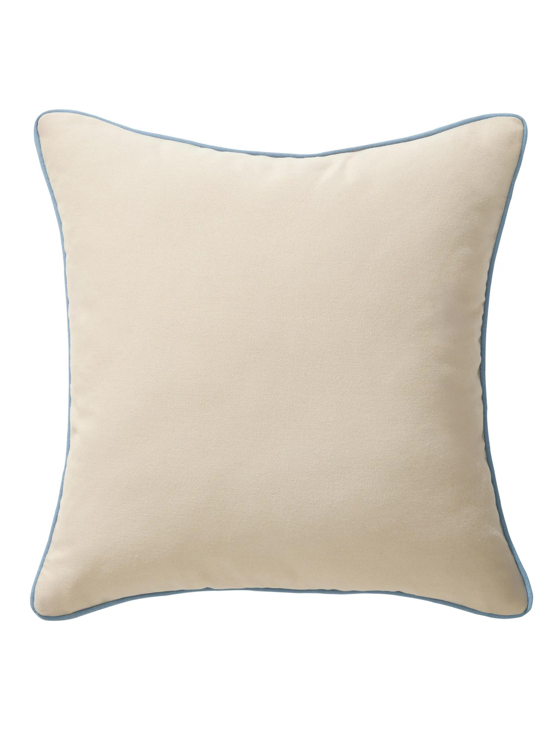 KISSEN Ines Hellgrau/Blau 45/45 cm - Blau/Hellgrau, Textil (45/45/15cm) - benuta