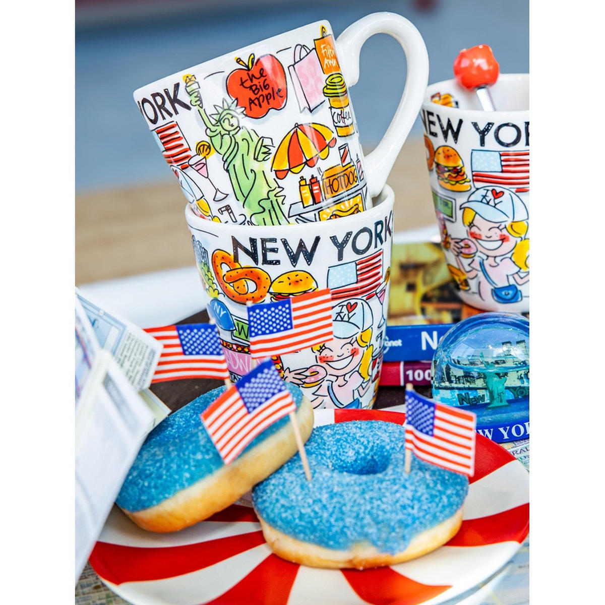 BECHER Blond City Icon New York in Bunt - 350 ml - Multicolor, Keramik (0.35L) - Blond Amsterdam