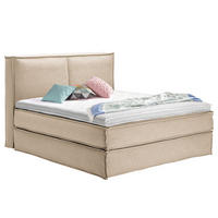 BOXSPRINGBETT mit Kopfteil - Premium - Beige, Textil (200/200cm) - home24