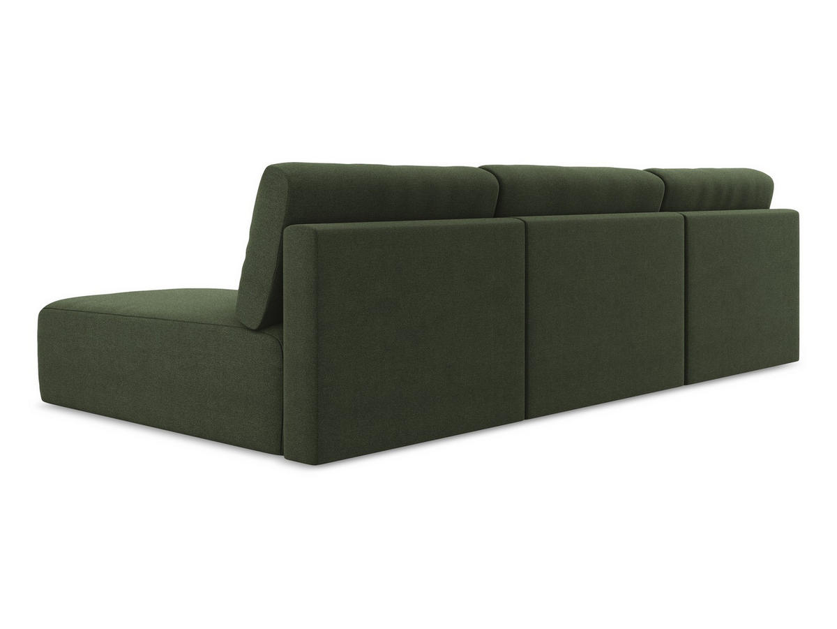 WOHNLANDSCHAFT Strukturstoff Stoff Grün - Blau/Schwarz, Kunststoff/Textil (304/79/149cm) - Makamii