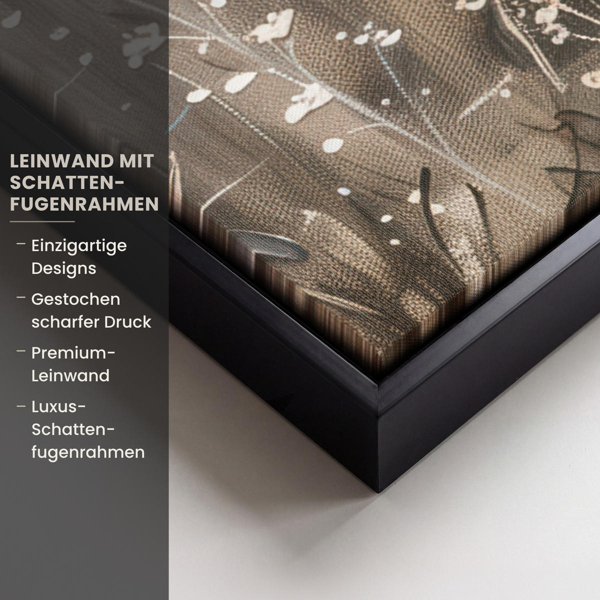 LEINWAND Bilder mit Rahmen - Blumen - Rosa - Modern - Beige - 40x60 - Beige, Textil (40/60cm) - MuchoWow