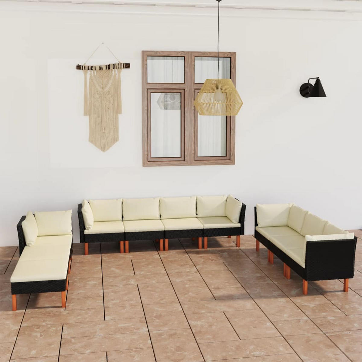 GARTENSET Regan 10-teilig - Schwarz, Metall - Nettlife