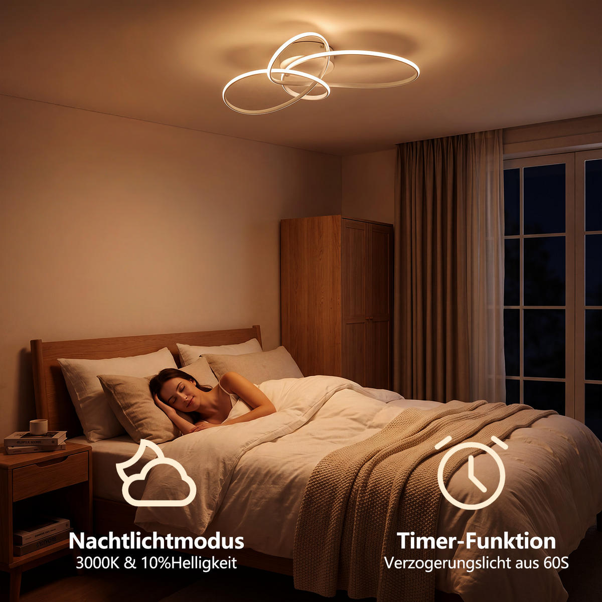 LED DECKENLEUCHTE Nythveth 52,5/35,5/11,5 cm - Weiß, Kunststoff/Metall (52.5/35.5/11.5cm) - ZMH