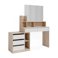 SCHREIBTISCH Anja Weiß/Sonoma 139.8 x 40 cm mit Schubladen - Weiß/Sonoma Eiche, Holzwerkstoff (40/139.8/115cm) - Vicco