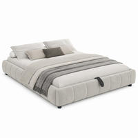 POLSTERBETT mit Stauraum und LED 140x200 cm Beige - Beige, Metall (140/200cm) - Meubliv