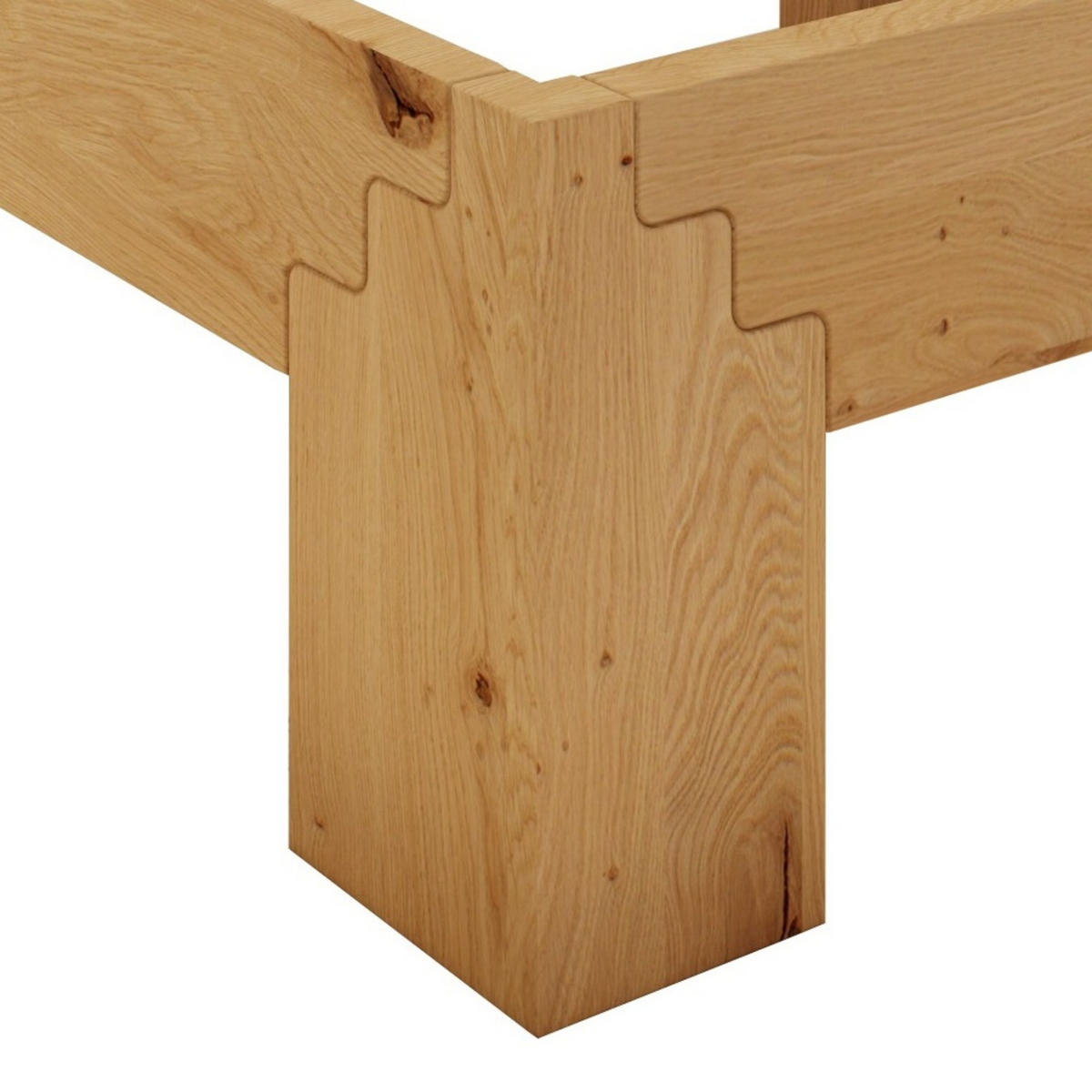 MASSIVHOLZBETT 180/200 cm aus Wildeiche - Braun, Holz (180/200cm) - MeinMassivholz