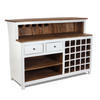 BARSCHRANK PUREWOOD Recyclingholz massiv, Vintage-Look 06 weiß-landhaus - Weiß, Holz (150/110/55cm) - DESIGN DELIGHTS