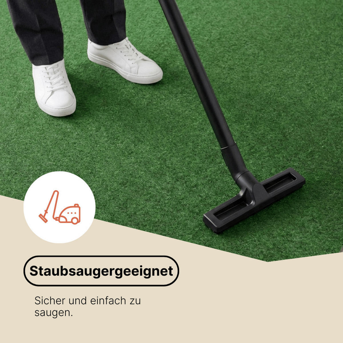 RASENTEPPICH PEMBA Grün 400/440 cm - Grün, Textil (400/440cm) - Tapiso