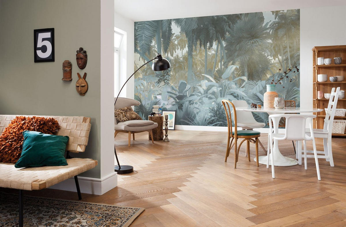 FOTOTAPETE Dschungel 400 x 250 cm - Grau, Papier (400/250cm) - Sanders & Sanders