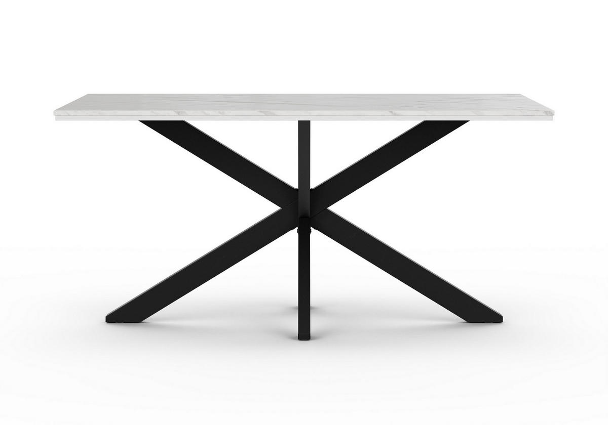 ESSTISCH DARGO 160 x 90 x 73,5 cm - Hellgrau/Schwarz, Holz (160/90/73.5cm) - MASSENO
