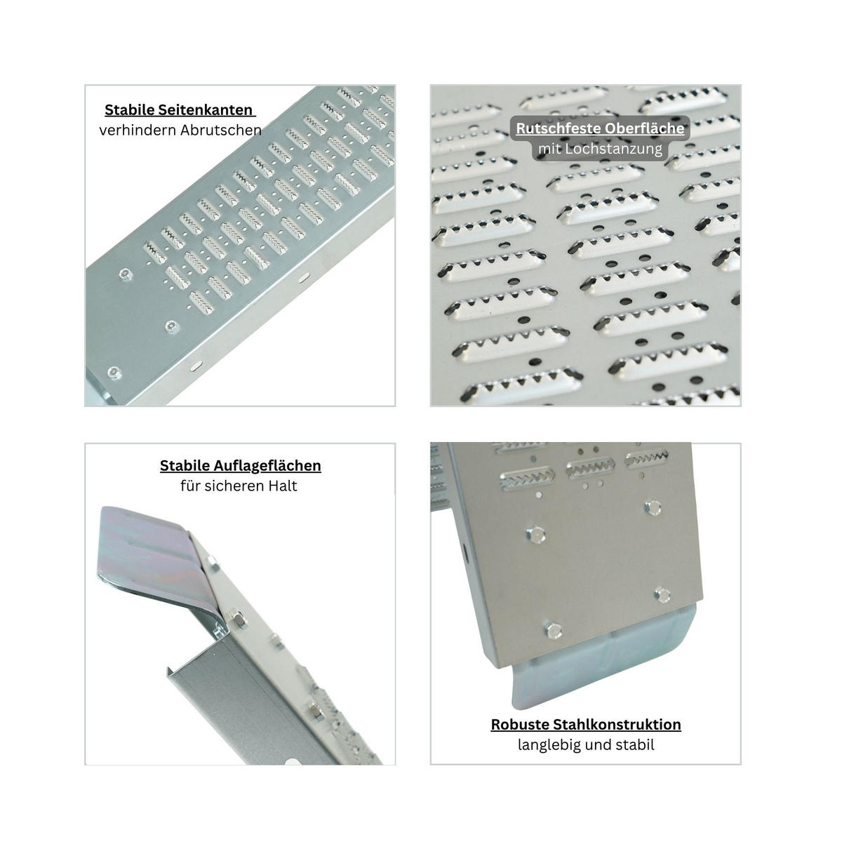 AUFFAHRRAMPE 2er Set Titan 185cm - Silberfarben, Metall (22.5/185/4.5cm) - PROREGAL