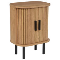 BEISTELLTISCH helles Holz/schwarz Bradley - Hellbraun/Schwarz, Holzwerkstoff (30/40/55cm) - Beliani