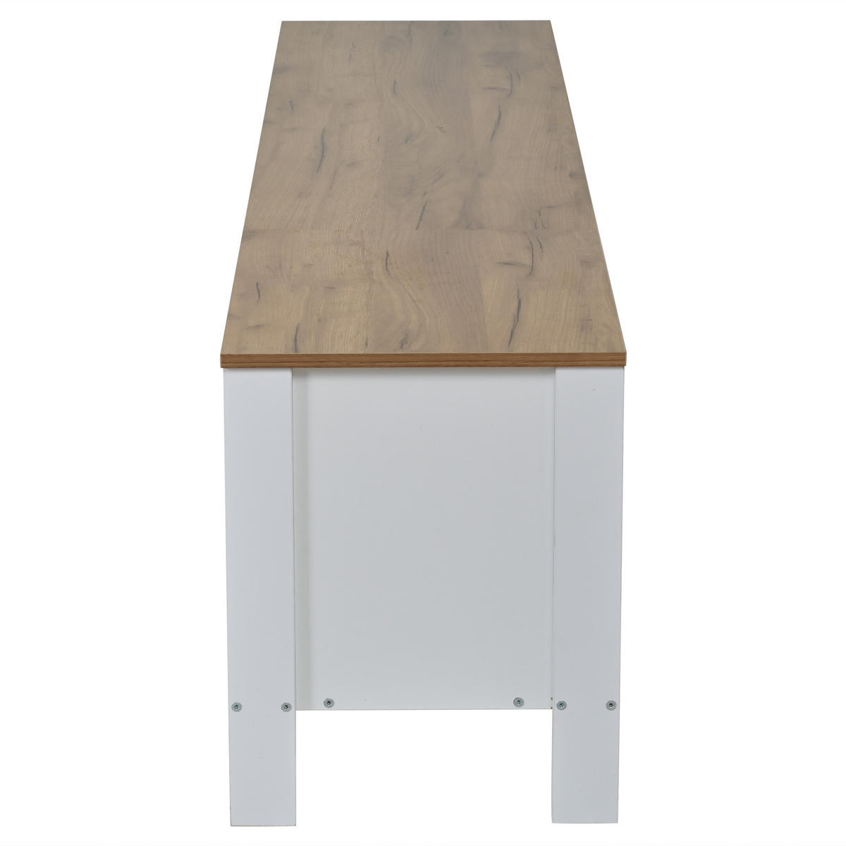 TV-LOWBOARD 180x40x50 cm Weiß 4 Schränke 1 Schublade Set - Weiß, Holzwerkstoff (30/27/180cm) - FLIEKS