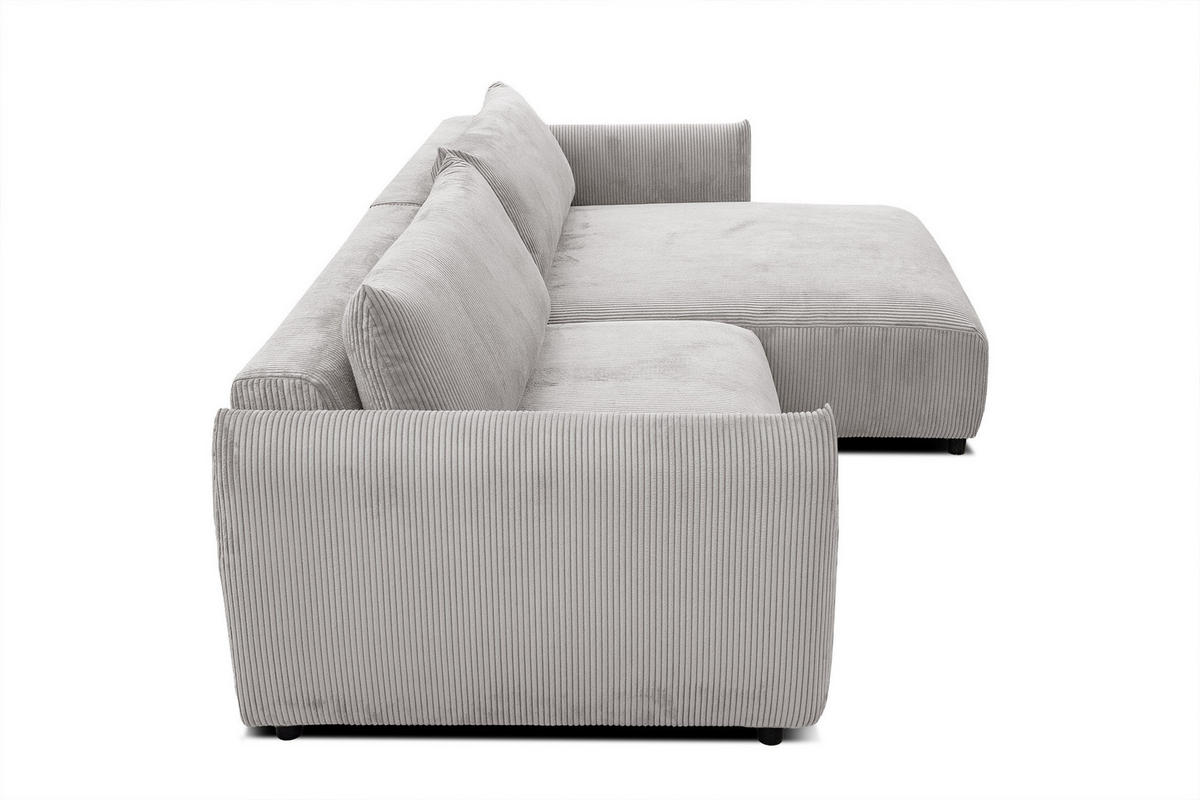 ECKSOFA TAUER 5-Sitzer, weiß - Schwarz/Weiß, Holzwerkstoff/Kunststoff (292/174cm) - Courtois Laville