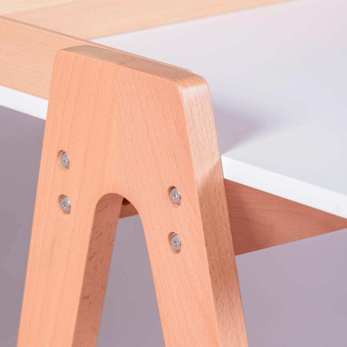 SCHREIBTISCH Rechteckig Weiß 53/123/80 cm - Weiß, Holz (53/123/80cm) - Nest Dream