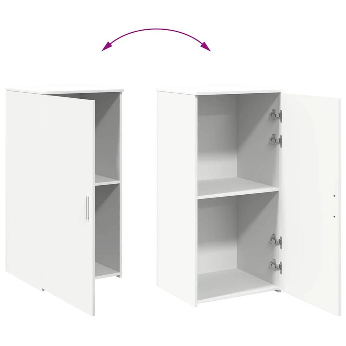 LAGERSCHRANK Weiss 50/45/103,5 Cm Holzwerkstoff - Weiß, Holzwerkstoff (45/103.5/50cm) - vidaXL