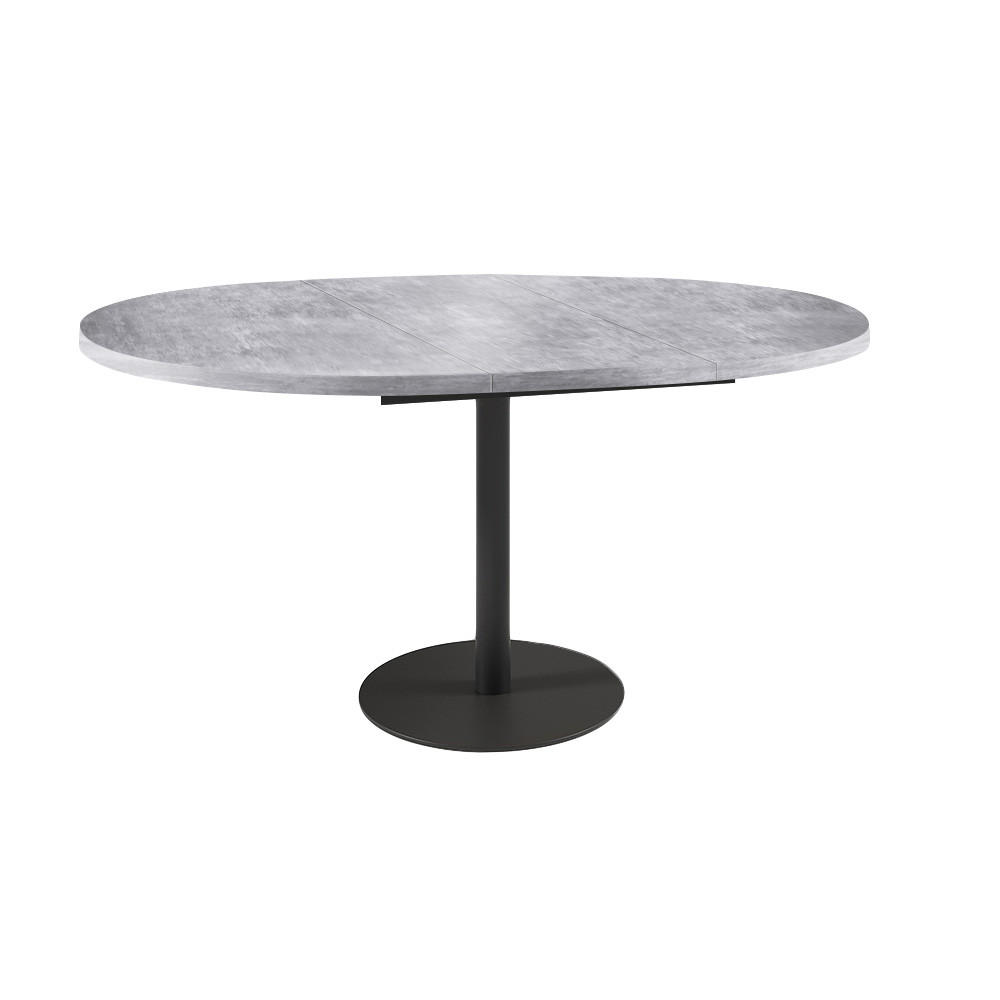 ESSTISCH Borte Bellato Grau / Schwarz 100/138 / 100 / 76cm - Schwarz/Grau, Holz/Holzwerkstoff (100/100/76cm) - Feldmann-Wohnen